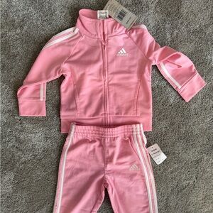Adidas Kids Pink and White 2-Piece Set - 12 months NWT